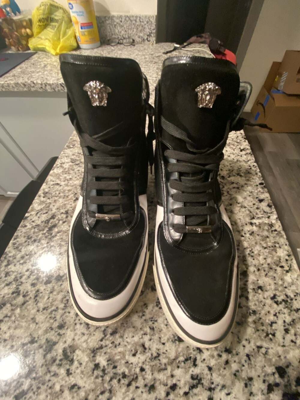 Versace Medusa Head High Top Sneakers